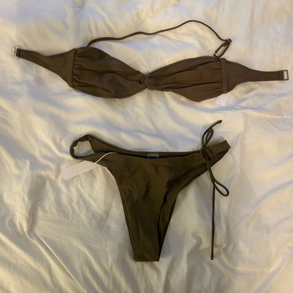 Olive green bikini from Bright Swimwear